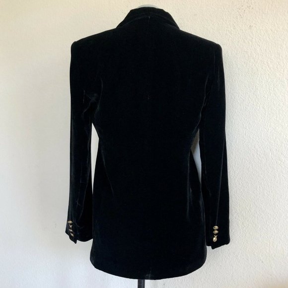 VTG RALPH LAUREN Black Velvet Blazer & Pant Suit - Picture 5 of 12